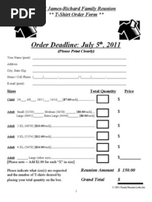 T Shirt+Order+Form