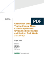 Cesium Ion Exchange Testing Using A Three-Column System With Crystalline Silicotitanate and Hanford Tank Waste 241-AP-107