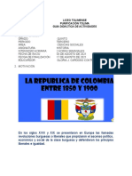 Guía de actividades sobre la transformación de Colombia en el siglo XIX