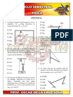 Problemas de estática y equilibrio de fuerzas en sistemas mecánicos