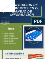 Clasificación de Documentos en El Manejo de Información