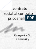 Gregorio Kaminsky - Del Contrato Social Al Contrato Psicoanalitico