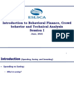 Introduction To Behavioral Finance, Crowd Behavior and Technical Analysis Session I