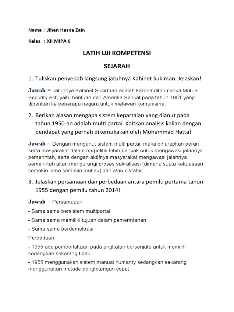 Sistem Multi Partai di Era 1950-an | PDF