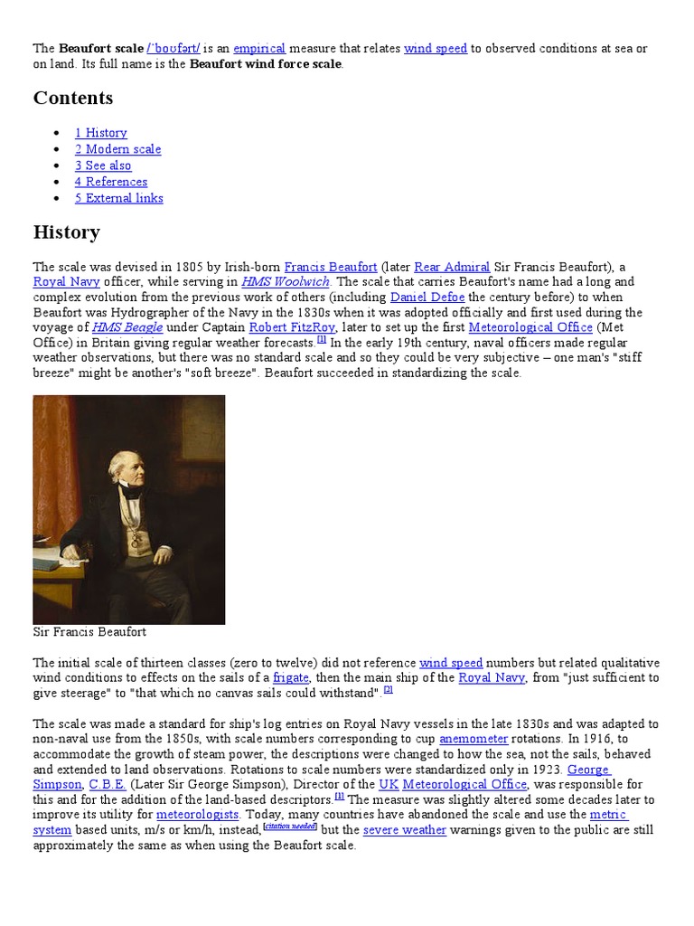 The Beaufort Scale Descargar gratis PDF Storms Meteorology