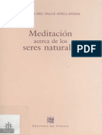 MEDITACIÓN Acerca de Los SERES NATURALES (Blanca Del Valle Avellaneda)