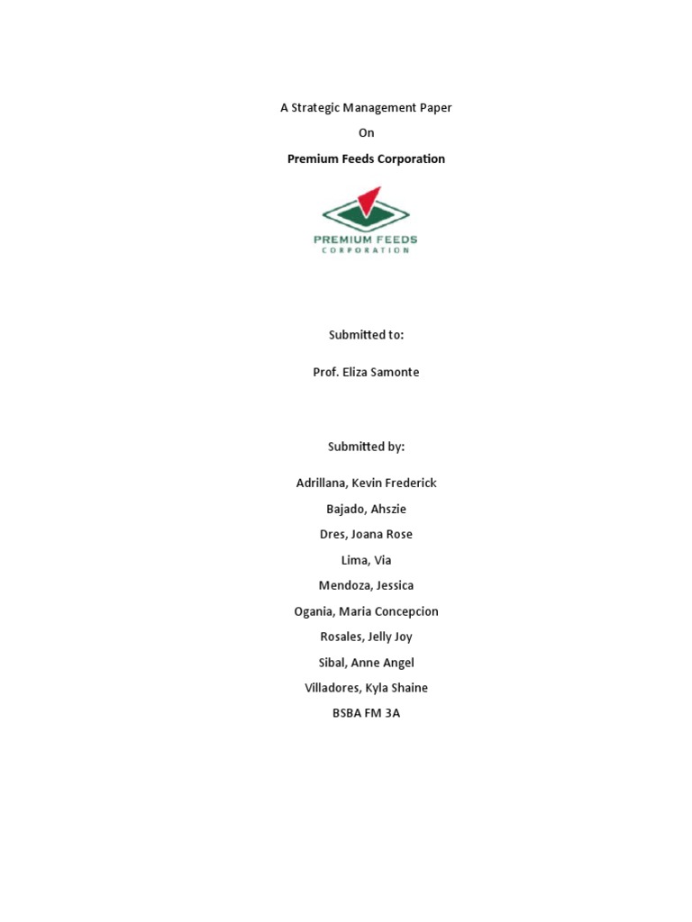 Strategic Management Paper | PDF | Interest | Employment