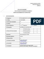 Silabo 2021-II PROCEDIMIENTOS DE CONSTRUCCIÓN I A