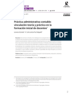 Práctica Administrativa-Contable Vinculación Teoría y Práctica en La Formación Inicial de Docentes