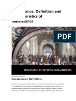Renaissance: Definition and Characteristics of Renaissance
