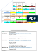 Horario y Links de Clases Octavo A