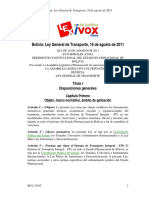 Ley 165 de Transporte Maritimo, Flvial, Lac y Terrestre