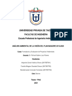 ANÁLISIS AMBIENTAL DE LA VISIÓN DEL PLAN BASADRE 2013