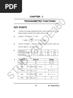 Studyguide360: Chapter - 3 Trigonometric Functions Key Points