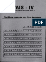 WAIS IV. Plantilla de Corrección para Clave de Números