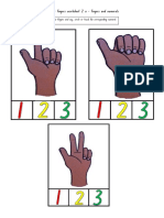 Number Fingers Worksheet 2 A-C