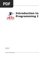 Introduction To Programming 1 (JEDI)