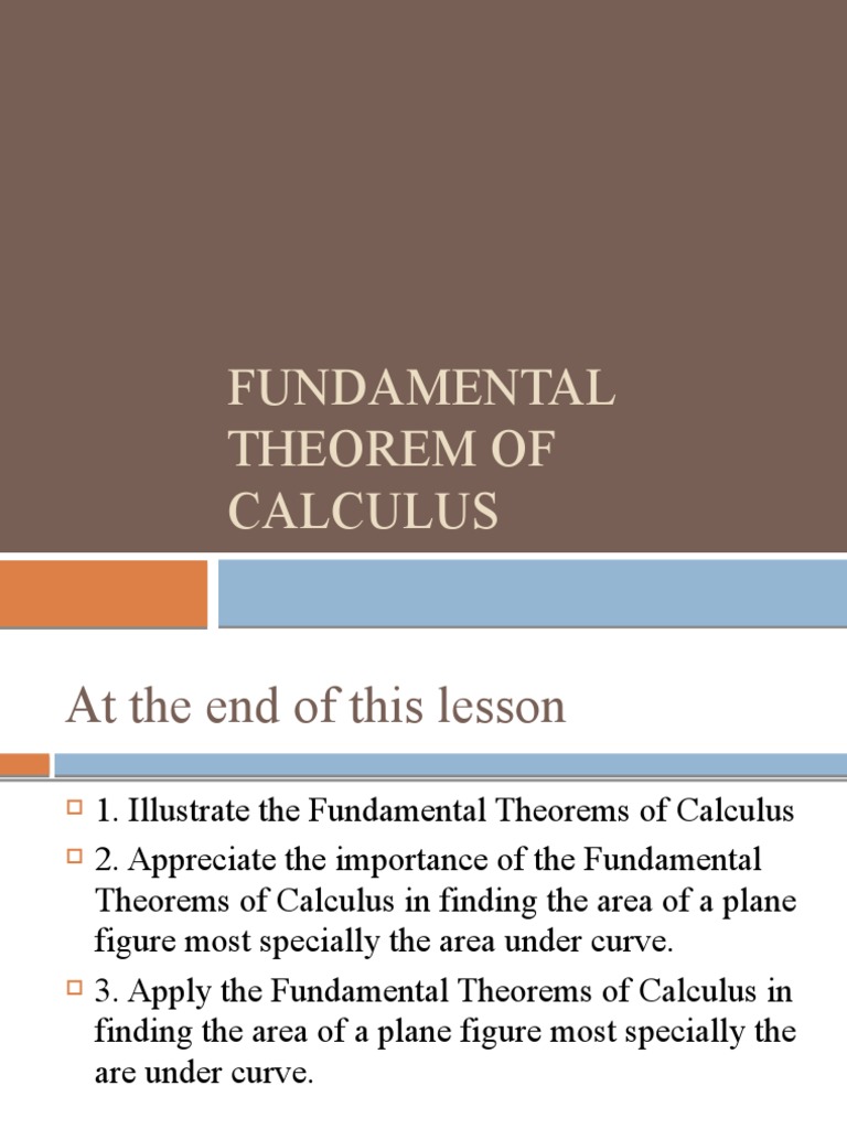Fundamental Theorem of Calculus | PDF | Functions And Mappings ...