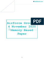 Airforce Group X 4 November 2020 Memory Based Paper 84e6dcb8