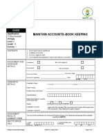 Maintain Accounts-Book Keeping: Evidence Guide