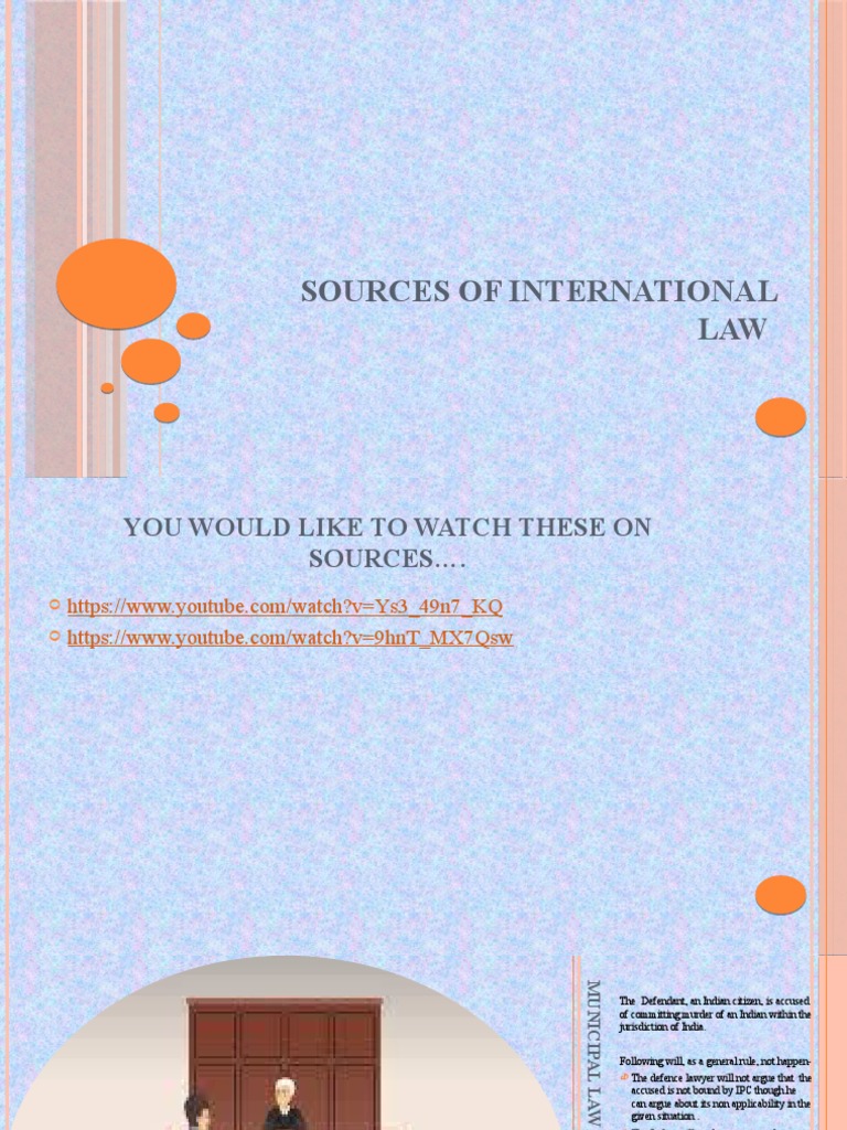 Sources of International Law Explained | PDF | International Law | Treaty