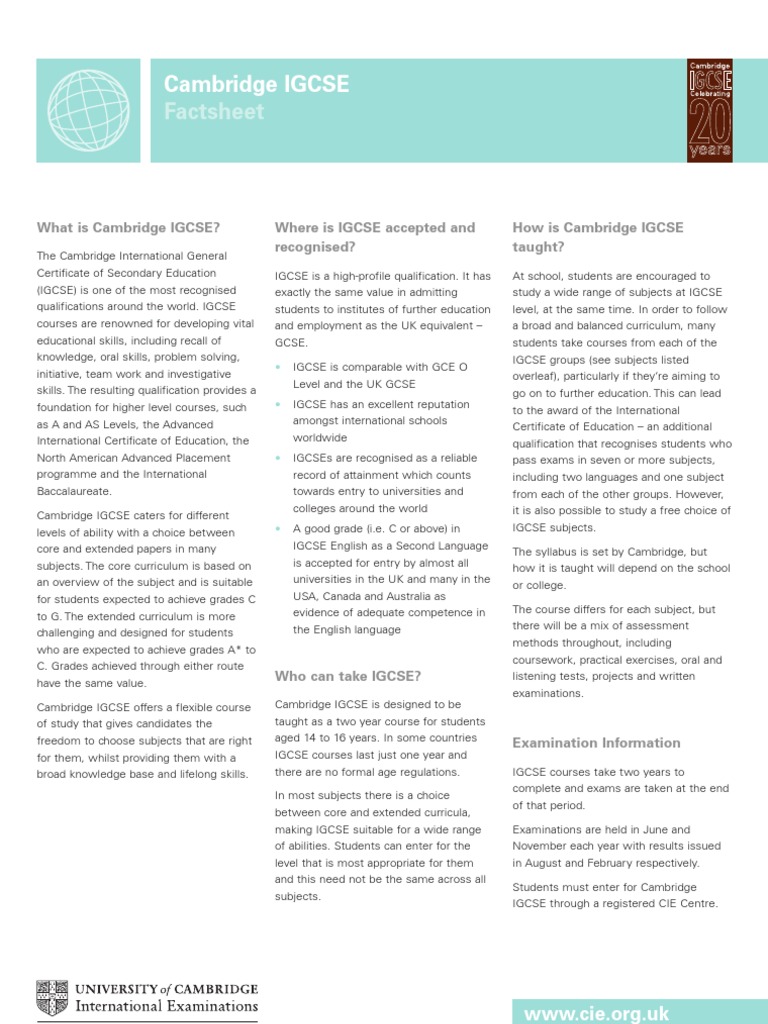 Igcse Curriculum _ Cambridge IGCSE – WPFQTM