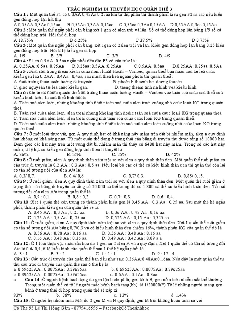 TN Di Truyen Hoc Quan The 3 | PDF