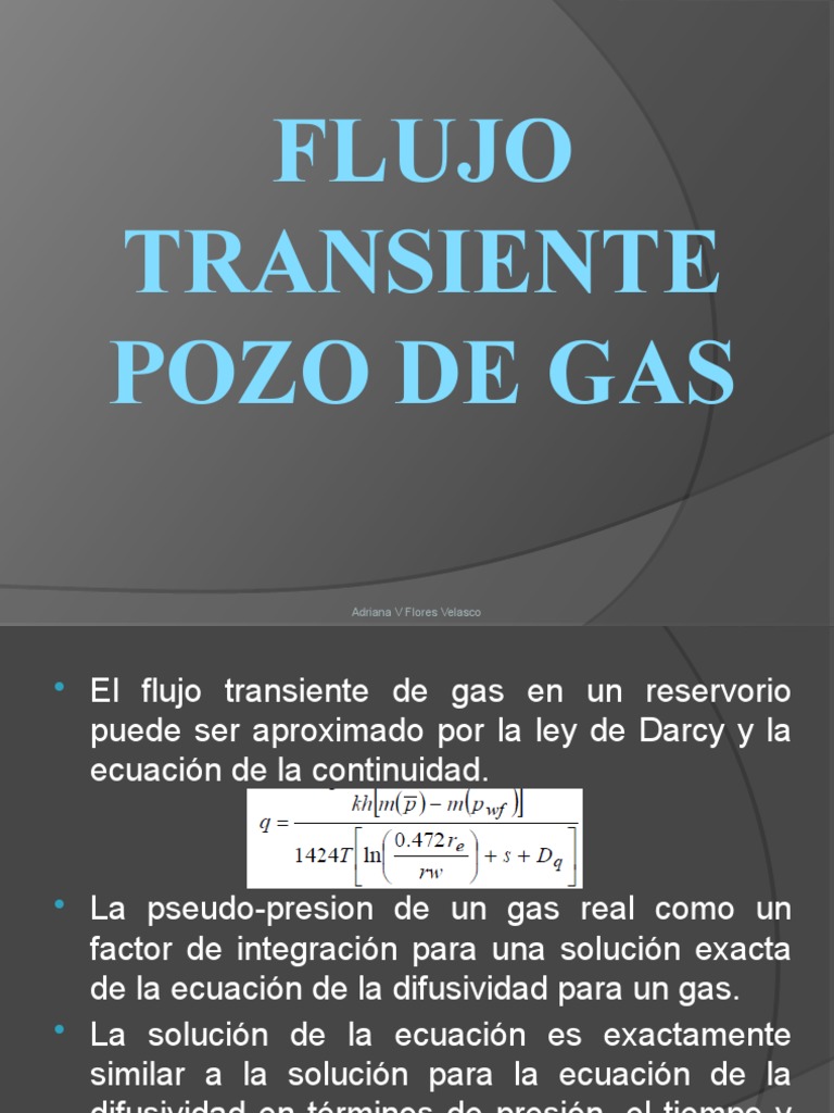 Análisis de flujo transiente en pozos de gas | PDF | Ecuaciones ...
