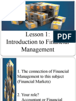 Lesson 1 Introduction To Financial Management