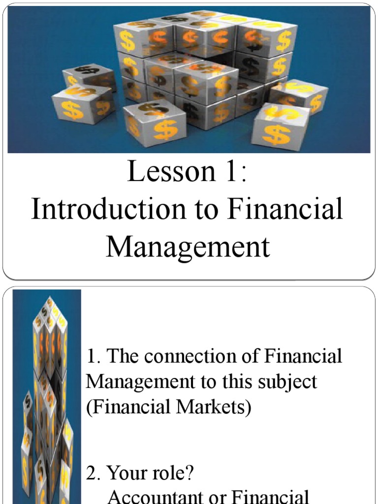 Lesson 1 Introduction To Financial Management | Download Free PDF ...