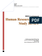 Human Resource Case Study Review: HRM Assignment