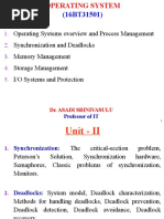 2 - UNIT - II - Synchronization and Deadlocks