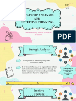 Strategic Analysis AND Intuitive Thinking: Presentation By: Aubrae Frances E. Bannawi