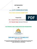 Satellite Communication Notes Unit (1 To 3)