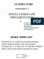 Data Structure: Single Linked List Implementation