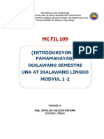 Modyul 1 & 2 - MC Fil 109-Intro Sa Pamamahayag