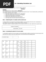 Lab - Subnetting Calculations Lab: Student Name