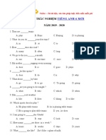 Bài Tập Trắc Nghiệm NĂM 2019 - 2020