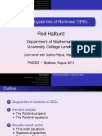 Movable Singularities Nonlinear ODES Halburd