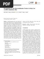 Development of Cube Recrystallization Texture in Strip Cast AA3004 Aluminium Alloy