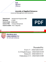 Ramaiah University of Applied Sciences Faculty of Management and Commerce