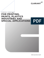 Sales Range: For Printing, Paints, Plastics Industries and Special Applications