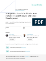Intergenerational Conflict in Arab Families- Salient Issues and Scale Development