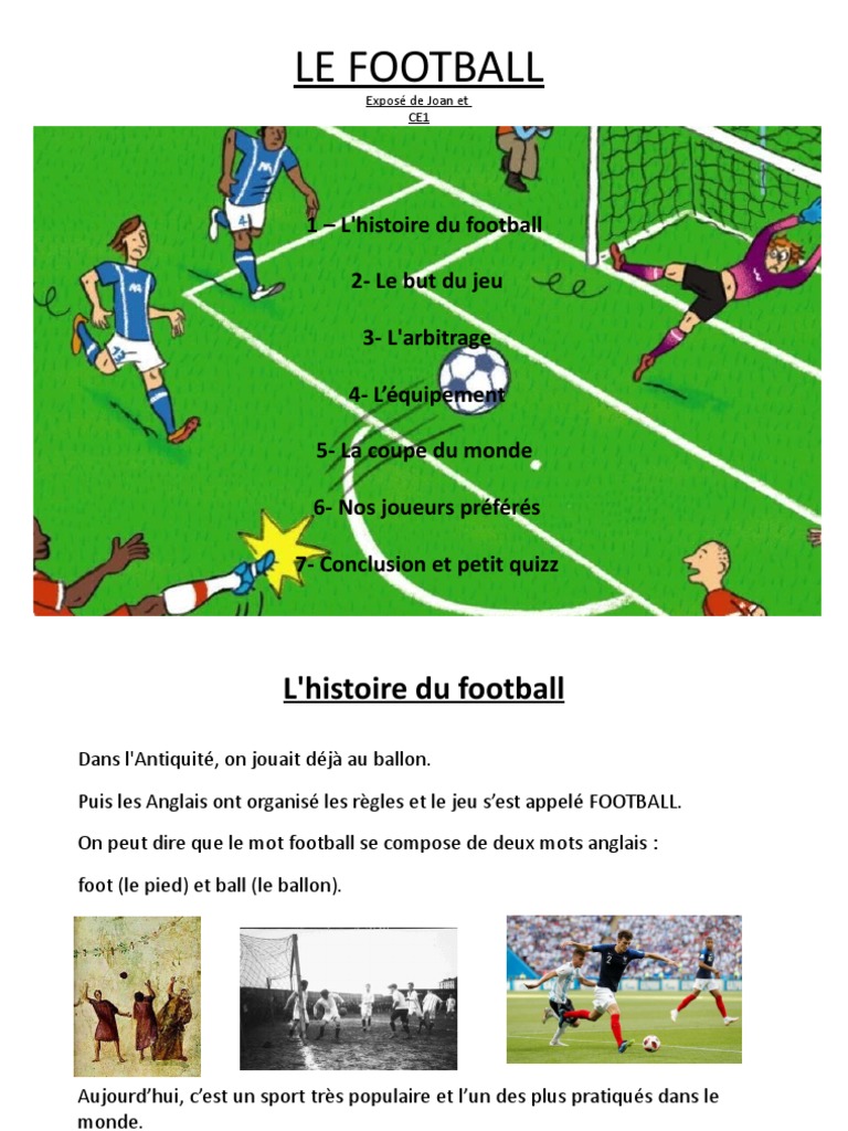 Livre D Entrainement De Football Gratuit Pdf Exposé LE FOOTBALL | PDF | Football | Coupe du monde de football