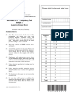 MATHEMATICS Compulsory Part Paper 1 Question-Answer Book: Please Stick The Barcode Label Here