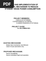 Design and Implementation of Control Mechanism To Reduce Standby Mode Power Consumption