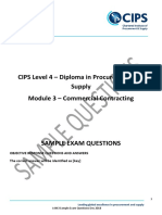CIPS Level 4 - Diploma in Procurement and Supply Module 3 - Commercial Contracting