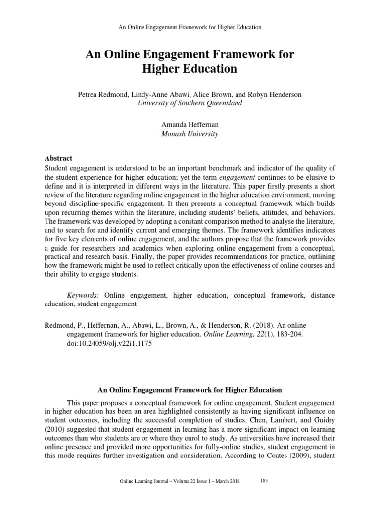 Online Engagement in Higher Ed | PDF | Educational Technology | Learning