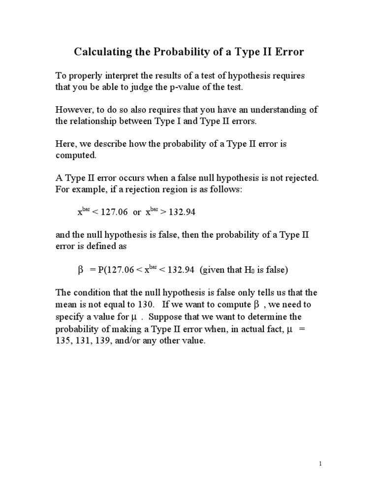 Type II Error | PDF