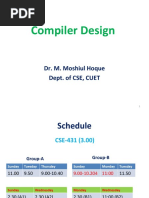 Compiler Design: Dr. M. Moshiul Hoque Dept. of CSE, CUET